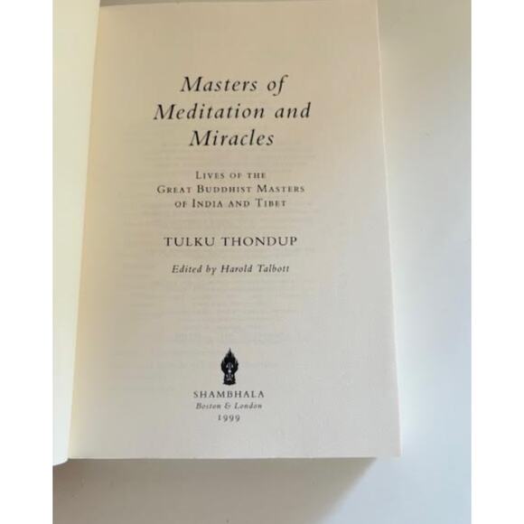 Masters of Meditation & Miracles Tulku Thondup Shambhala 1999 Buddhist Teachings - Picture 2 of 5
